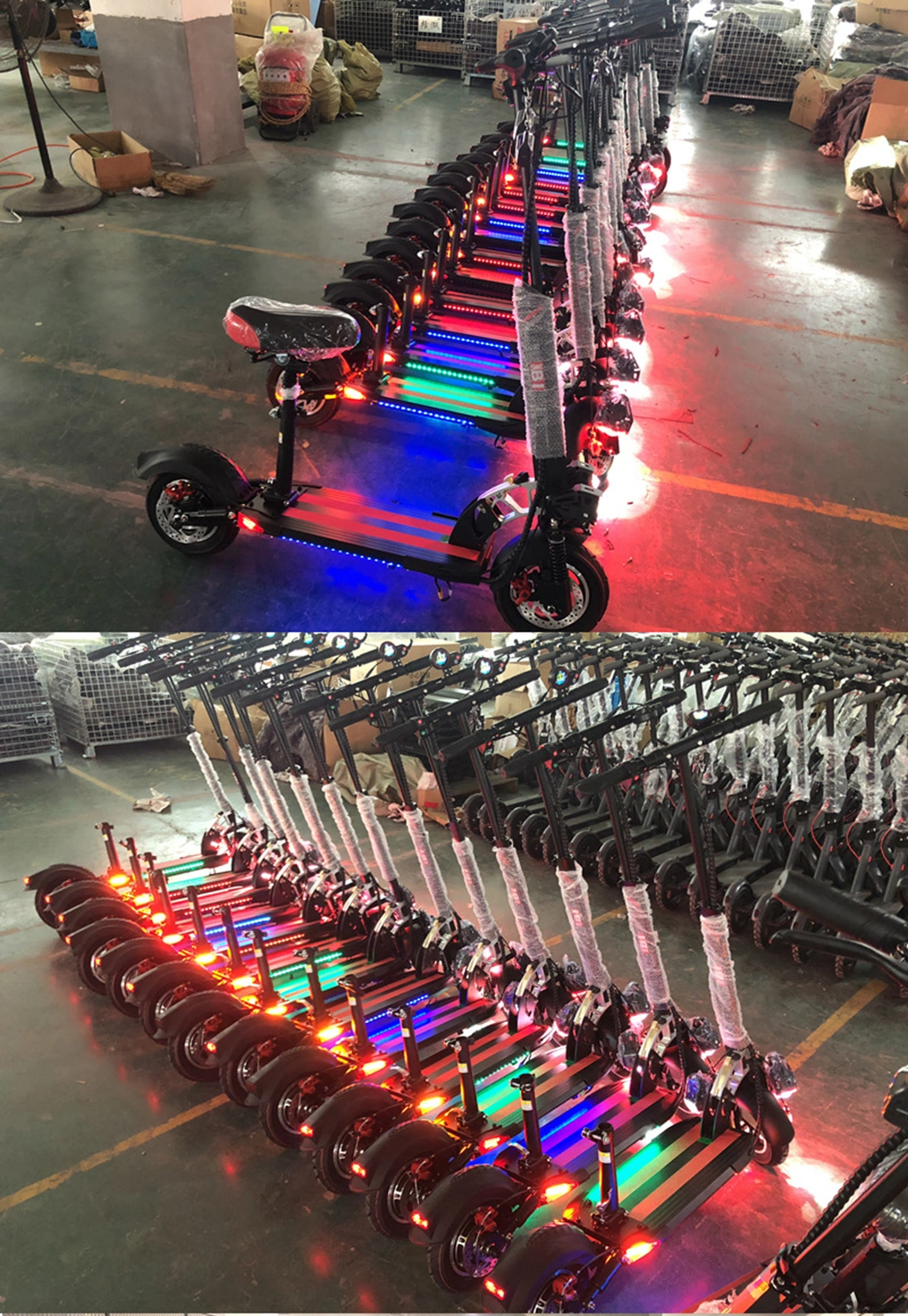 New 48V 1000W Adult Electric Scooter with Seat Light and Suspension Adult E Scooter