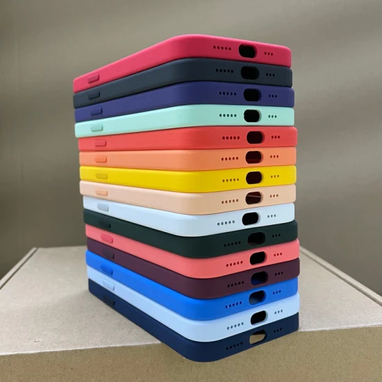 Soft Phone Cover Bunte Silikonhüllen Magsafe Handyhülle für iPhone 13 12 PRO Max 14 11 Xs Xr